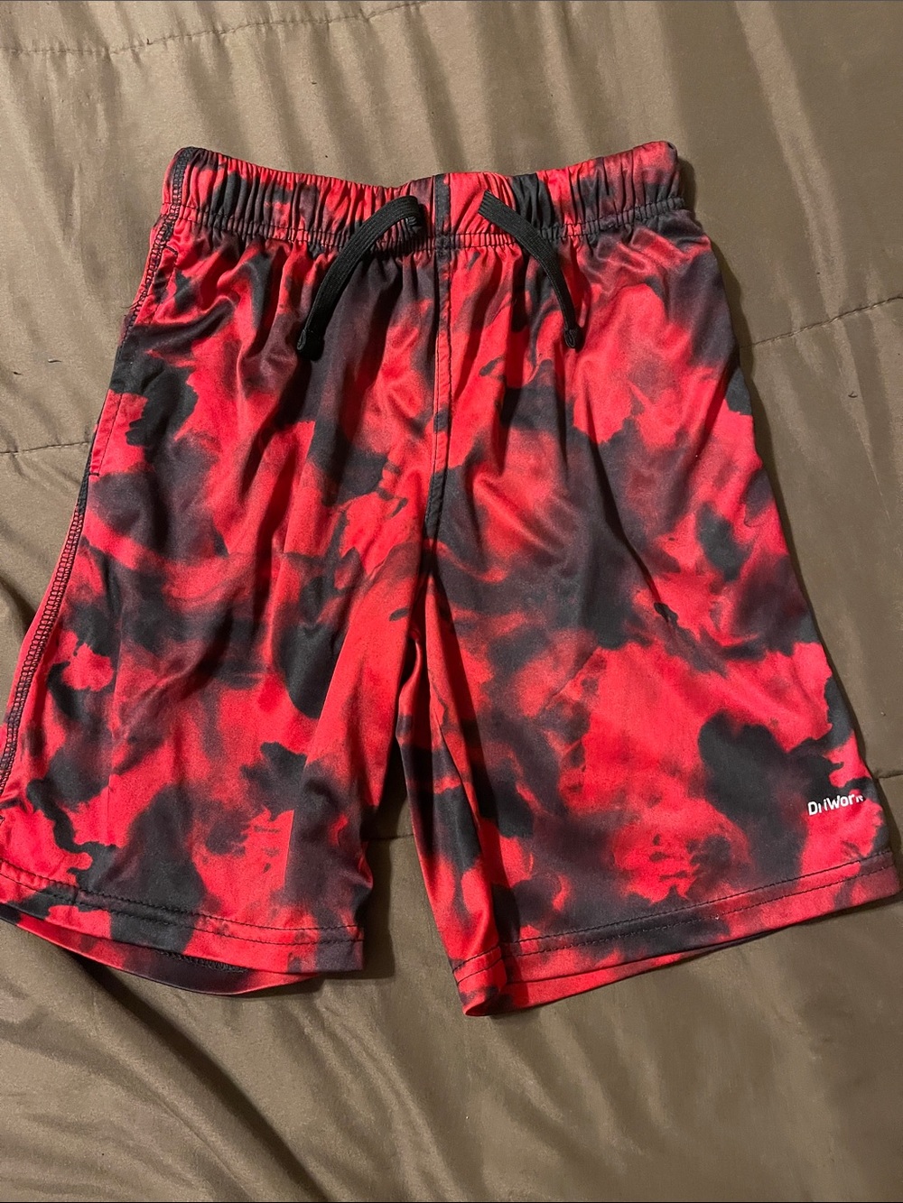 Boys Red & Black Athletic Shorts, size L 10-12
